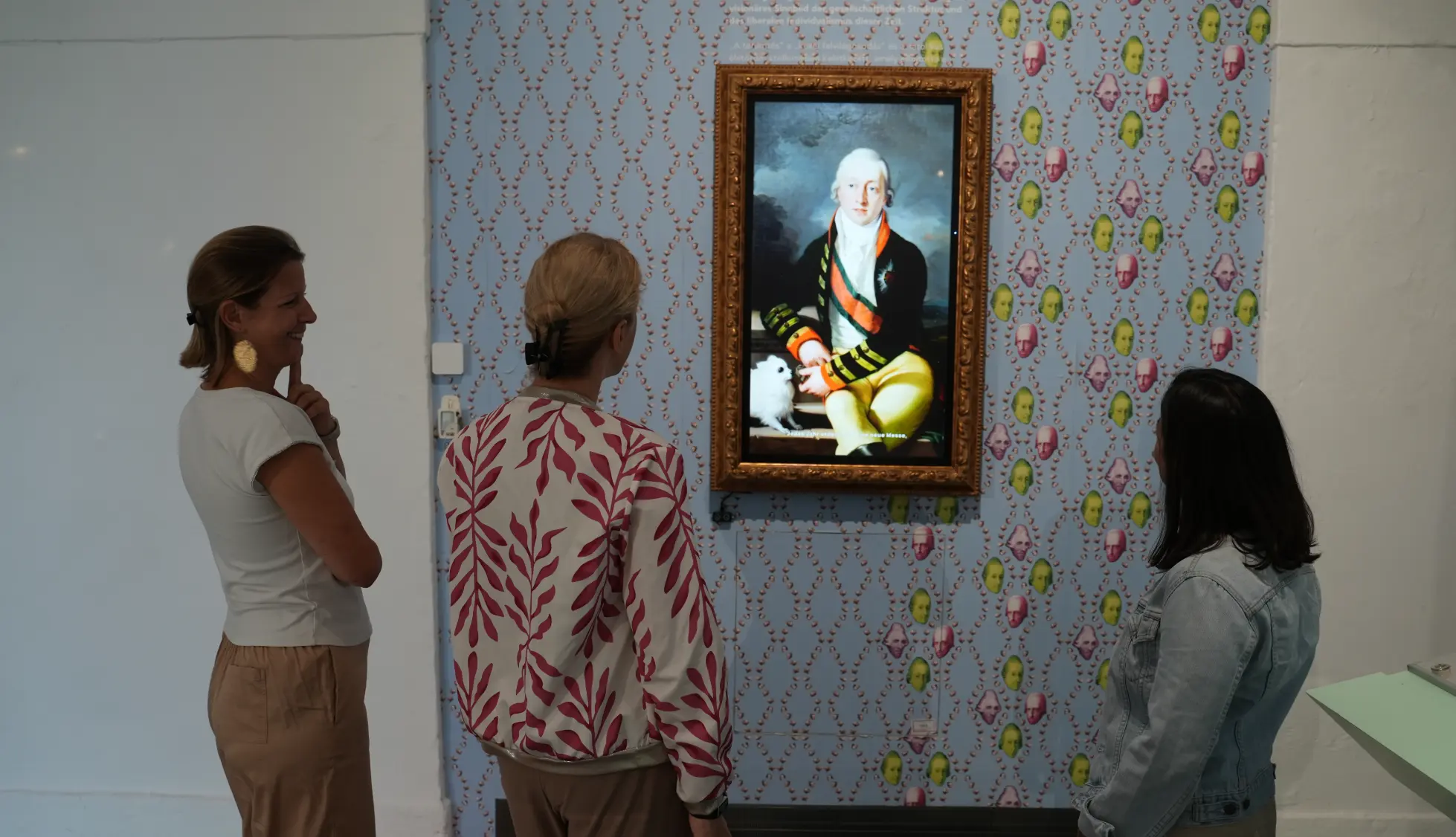 Visitors at the installation